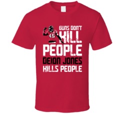 Deion Jones Guns Dont Kill Atlanta Football Fan T Shirt