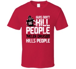 Tyeler Davison Guns Dont Kill Atlanta Football Fan T Shirt