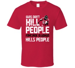 Foyesade Oluokun Guns Dont Kill Atlanta Football Fan T Shirt