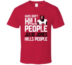 Julio Jones Guns Dont Kill Atlanta Football Fan T Shirt