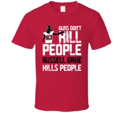 Russell Gage Guns Dont Kill Atlanta Football Fan T Shirt