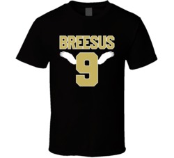 Breesus 9 Drew Brees New Orleans Football Quarterback Angel Wings T Sh