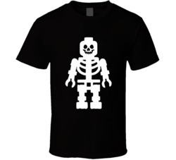 Skeleton Lego Toy Childrens Halloween T Shirt