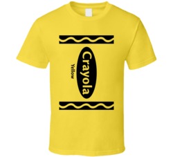 Crayola Yellow Crayon Funny Halloween Costume T Shirt