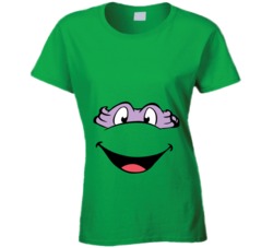 Donatello Ninja Turtle Maternity Pregnant  Costume Ladies T Shirt