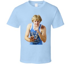Larry Bird Retro 1977 Indiana State Boston Basketball Fan T Shirt