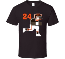 Nick Chubb 24 Tecmo Cleveland Football Player Fan T Shirt