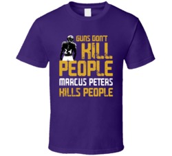 Marcus Peters Guns Dont Kill Baltimore Football Fan T Shirt