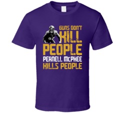 Pernell Mcphee Guns Dont Kill Baltimore Football Fan T Shirt