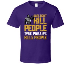 Tyre Phillips Guns Dont Kill Baltimore Football Fan T Shirt