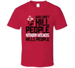 Guns Dont Kill Anthony Hitchens Kills People Kansas City Football T Sh
