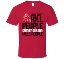 Guns Dont Kill Damien Wilson Kills People Kansas City Football T Shirt