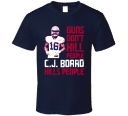 Guns Dont Kill Cj Board Kills People New York G Football T Shirt