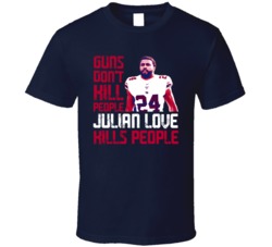 Guns Dont Kill Julian Love Kills People New York G Football T Shirt
