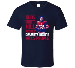Guns Dont Kill Devante Downs Kills People New York G Football T Shirt