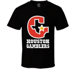 Houston Gamblers Defunct 80s Usfl Football Team Fan T Shirt