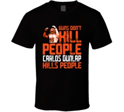 Guns Dont Kill Carlos Dunlap Kills People Cincinnati Football T Shirt