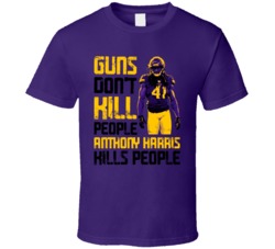 Guns Dont Kill Anthony Harris Kills People Minnesota Football T Shirt