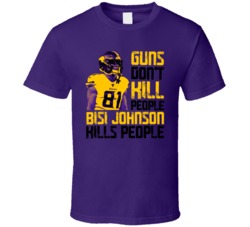 Guns Dont Kill Bisi Johnson Kills People Minnesota Football T Shirt
