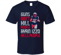 Guns Dont Kill Ryan Izzo Kills People New England Football T Shirt