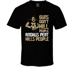 Guns Dont Kill Andrus Peat Kills People New Orleans Football T Shirt