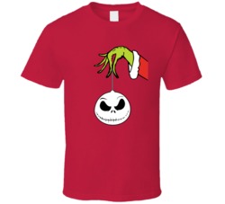 Jack Skellington The Grinch Scary Kids Christmas Movie Mash Up T Shirt