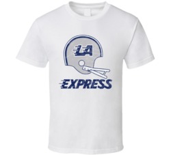 Los Angeles La Express Usfl Defunct Football Team Worn Look T Shirt