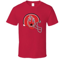 Chicago Fire Usfl Defunct Football Team Worn Look T Shirt