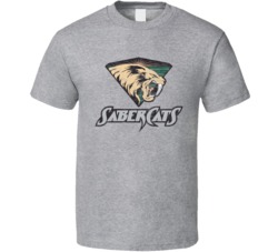 Las Vegas Sabercats Usfl Defunct Football Team Worn Look T Shirt