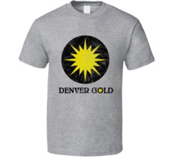 Denver Gold Usfl Defunct Football Team Worn Look T Shirt