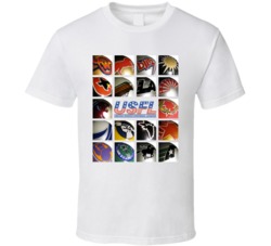 Usfl United States Football League Teams Helmets T Shirt