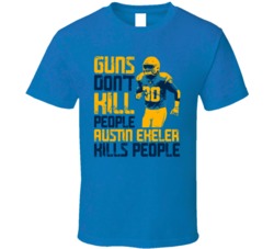 Guns Dont Kill Austin Ekeler Kills People Los Angeles Football T Shirt