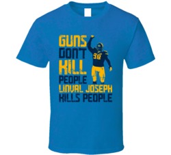 Guns Dont Kill Linval Joseph Kills People Los Angeles Football T Shirt