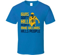 Guns Dont Kill Mike Williams Kills People Los Angeles Football T Shirt