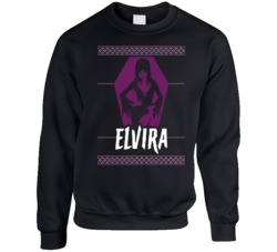 Elvira Horror Halloween Ugly Crewneck Sweater Crewneck Sweatshirt