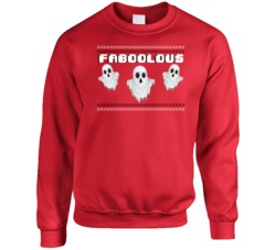 Faboolous Halloween Ugly Ghost Crewneck Sweater Crewneck Sweatshirt