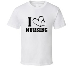 I Love Nursing Heart Nurse T Shirt