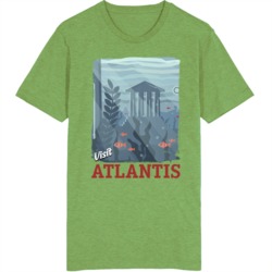 Visit Atlantis Fictional Destinations Fan Vintage Unisex T Shirt