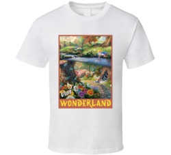 Visit Wonderland Fictional Destinations Fan T Shirt