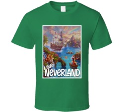 Visit Neverland Peter Pan Fictional Destinations Fan T Shirt