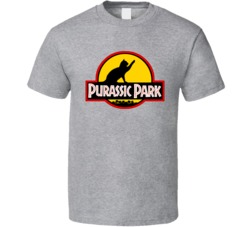 Purassic Park Funny Cat Parody T Shirt