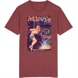Saucy Movie Tales Melting Pot Murder Retro Grunge T Shirt