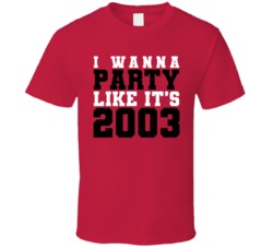 I Wanna Party Like Its 2003 New Jersey Hockey Champions T Shirt