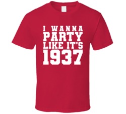 I Wanna Party Like Its 1937 Detroit Hockey Champions T Shirt