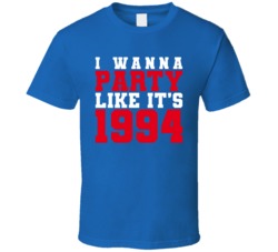 I Wanna Party Like Its 1994 New York Hockey Champions T Shirt