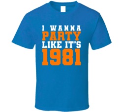 I Wanna Party Like Its 1981 New York Hockey Champions T Shirt