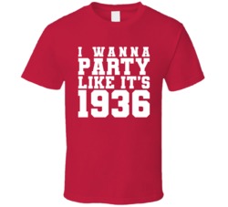 I Wanna Party Like Its 1936 Detroit Hockey Champions T Shirt