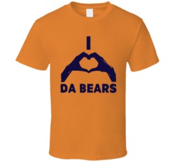 I Heart Chicago Football T Shirt
