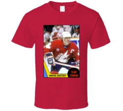 Wayne Gretzky Team Canada Hockey Legend Trading Card T Shirt