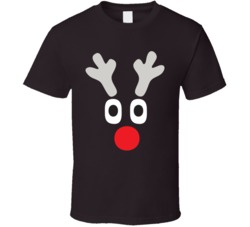 Rudolph The Red Nosed Reindeer Simple Big Face T Shirt